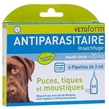 UltraPet Vetoform Anti‑Bug Spray for Big Dogs – 6 Pipettes