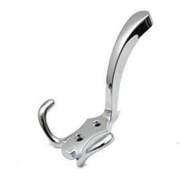 Chrome 4‑Pack Door & Bath Hook Organizer – Retro Design