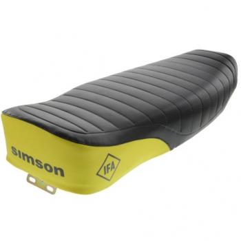 Enduro Sitzbankbezug für Simson S51, S50, S70 schwarz/gelb