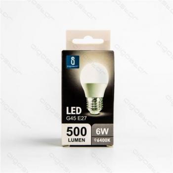 Lampadina led a5 g45 6w e27 bianco freddo