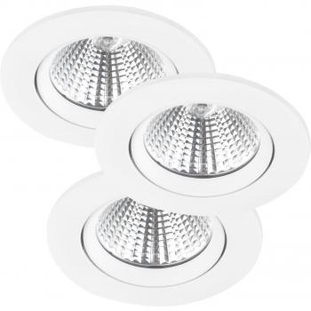 Freemont spot encastré LED 2 700 K, blanc, lot de 3