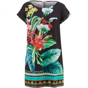 Alba Moda Damen Shirt mit Multi‑Druck schwarz