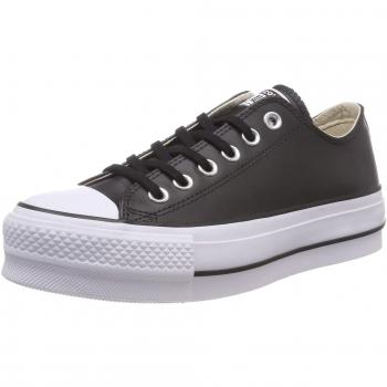 Zapatilla Mujer Converse All Star Lift Clean Piel Negro