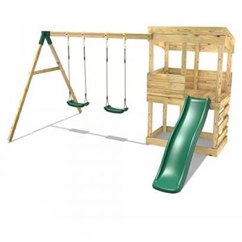 Bryce Wooden Lookout Tower Playhouse with 6ft Slide
