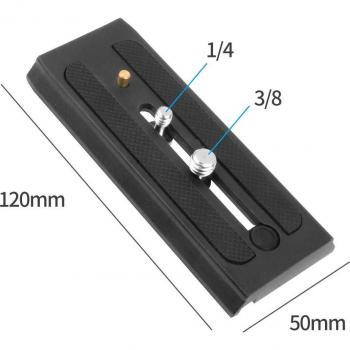 BGNing 1/4 a 3/8 Quick‑Release Plate para Manfrotto 501, 503 y 701HDV