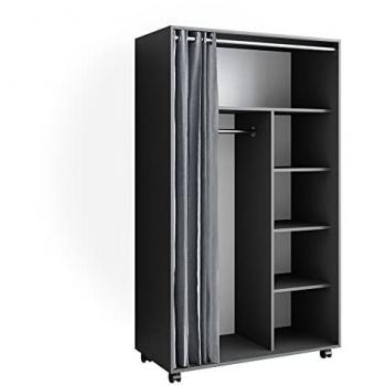 Vicco Kinder-Garderobe Doros, Grau, 100 x 168 cm, mobil