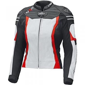 Held Street 3.0 Ladies Motorcycle Leather Coat – Weiß/Rot – 46 (EU)