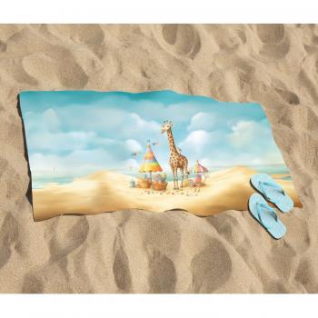 Giraffe On A Beach Towel