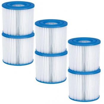 SummerWaves Poolfilter Kartuschen 6er Pack Größe D