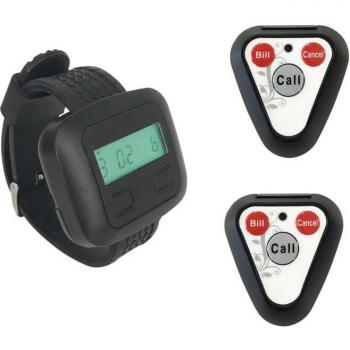 Reloj Llamador Jingle Bells + 3 botones para Servicio