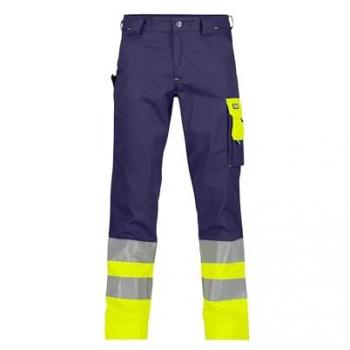 Dassy® Warnschutzhose Omaha, Dunkelblau/neongelb, Schrittlänge Plus, Größe 50