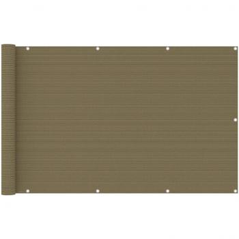 Écran d'intimité taupe 120x400 cm PEHD