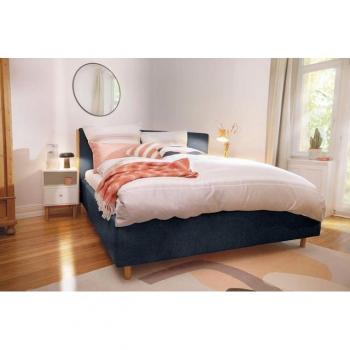 Polsterbett “California Bed” – blaue Denim‑Farbe