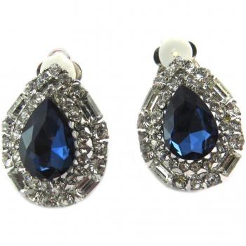 Treasure Lily P4745 – Clip “Sissi” Blu Bianco Argento 25x20 mm