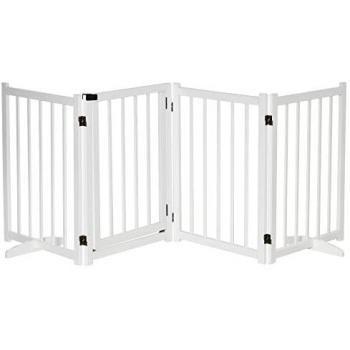 Cortina Plegable de Pino Blanca para Perros