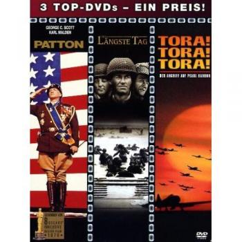 Pack documentaire béhémien (Patton / Der Längste Tag / Tora! Tora! Tora!) – 3 DVD