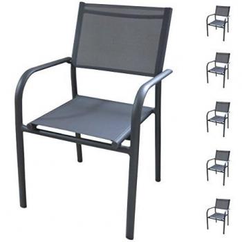 Fauteuil empilable Duca gris