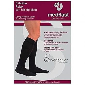 Medilast Calcetín Silver Edition Compresión Fuerte Negro T-M 1Ud