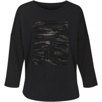 Luxuriöses LASCANA 3/4‑Arm Shirt mit Strass‑Glanz