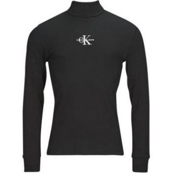 CALVIN KLEIN JEANS Langarm Rollkragenoberteil in Schwarz | Größe XL