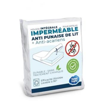 Housse de matelas imperméable 90x200x25 cm sans traitement chimique