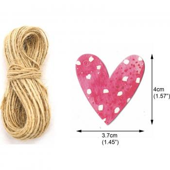 50pcs Valentine's Day Party Tags, DIY Wedding Label Set
