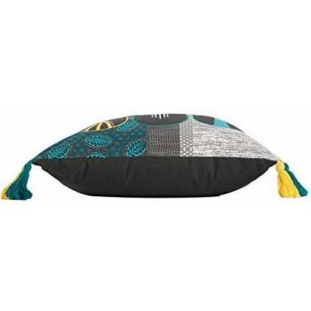 Coussin en coton imprimé totem 45x45 cm avec déhoussage facile