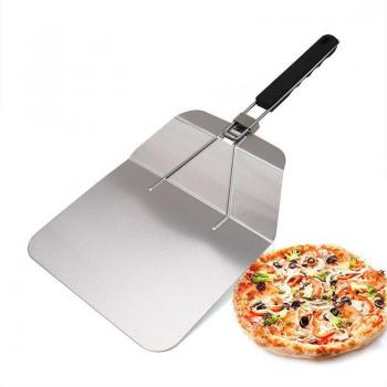 Pizzaschneider mit Griff aus Edelstahl und großer Transfer-Pizzaschaufel