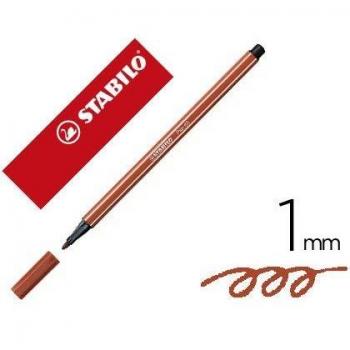 Rotulador acuarelable Stabilo 68 siena tostado 1 mm