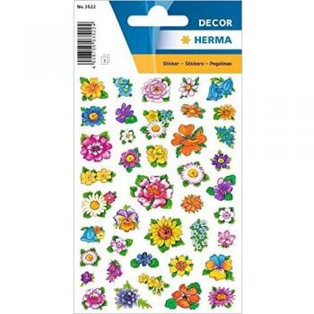 HERMA Schmucketikett Decor Kleine Blumenköpfe VE=3 Blatt