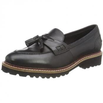 Hush Puppies Womens Shoes Loafers Flat Ginny Leather Slip On black Leather (archived)