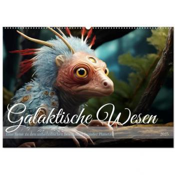 Galaktische Wesen (Wandkalender 2025 DIN A2 quer) CALVENDO Monatskalender