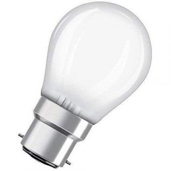 Lampadaire LED Osram avec ampoule filament dépoli B22 et forme sphérique, blanc chaud 2700K et 4W