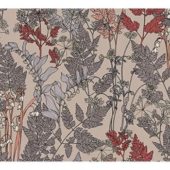 Papier peint intissé à fleurs pour décoration intérieure