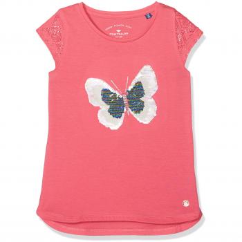 TOM TAILOR Mädchen T-Shirt, kurzarm, Rosa, 92