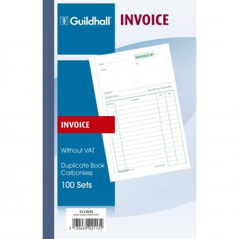 Exacompta Guildhall Carbonless Invoice Book