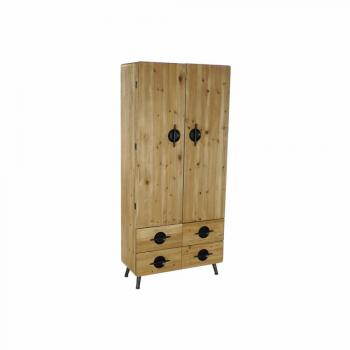 Armadio DKD Home Decor 80x35x176 cm Abete Nero e Metallo Marrone