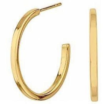 Pendientes de aro City de plata chapada en oro Itemporality SEA-200-155-03