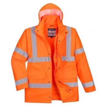 Traffic S468 Naranja: Parka 4 en 1 con Alta Visibilidad y Chaleco Caliente