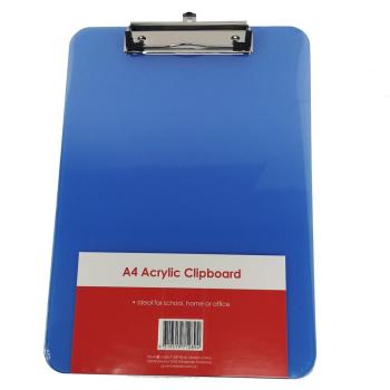 Basic 71289 A4 Acrylic Clipboard – Blue Edition