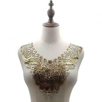 Venise Lace Flower Applique Collar