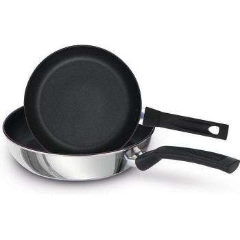 Prestige 9 X Tougher Stainless Steel Frying Pan Twin Pack