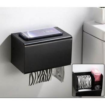 Double Outlet Toilet Paper Holder with Tray