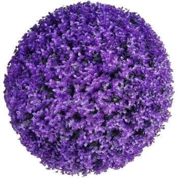 BleuVioletRéaliste : Boule de pelouse artif. 35 cm sans jaunissement