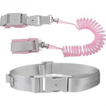 Bracelet sécurité enfant poignet‑taille à corde variable (1,5 m, 2 m, 2 M) + laisse magnétique de protection extérieure
