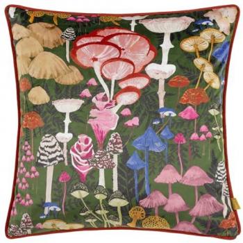 Amanita Velvet Piped Filled Cushion