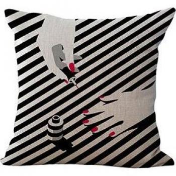 Coussin 45*45 cm rayures miracille pour canapé