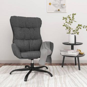 Chaise de relaxation tissu gris foncé