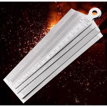 Precision Stainless Steel Ruler with Cone and Triangular Wedges (1-15mm)