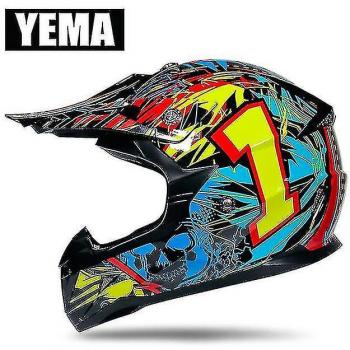 Casque de Moto pour Enfants avec 3 Accessoires